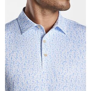 Peter Millar Summer Comfort Diamond Performance Jersey Polo Men's Size Large